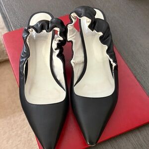 Elegant Black Leather Mules